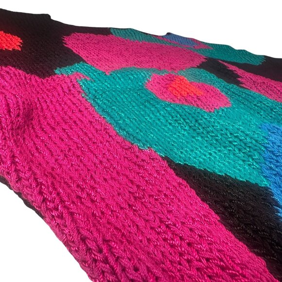 Nannell Sweater Womens Vintage 90s Full House Pullover Hand Knit Wool Blend - Picture 4 of 11